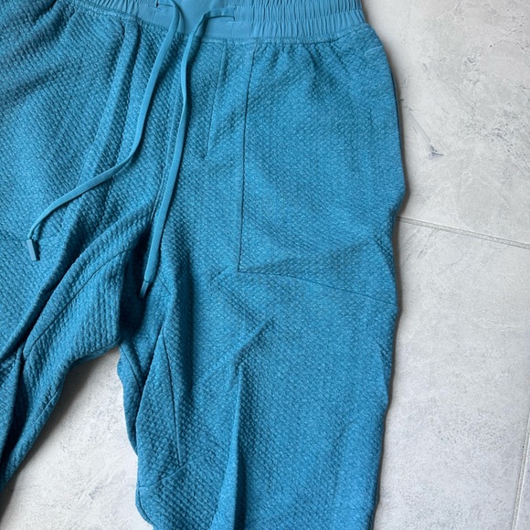 Lululemon textured double knit cotton joggers men’s size medium teal - Picture 2 of 5